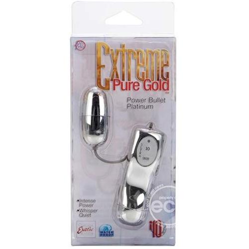 California Exotic Novelties Extreme Pure Gold Power Bullet, Silver