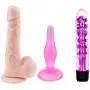 Sex Talk 3PC Realistic Dildos 7 Inch Flexible Huge Penis And Anal Waterproof Dildo Vibrator And Strong Suction Cup Sex Products for Women Sex Talk 3PC Realistic Dildos 7 Inch Flexible Huge Penis And Anal Waterproof Dildo Vibrator And Strong Suction Cup Sex Products for Women