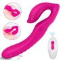 DDapen Dual Motor Rechargeable 10 Speeds V-ágǐná Strapless Strápǒn Vǐbrádǒr Double Vǐbráting Lěsbǐán Remote Control Massager