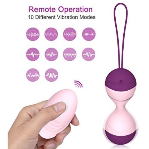 Kegel Sport Ball Set is Suitable for Beginners and Advanced, with 10 Vibration Modes for Pelvic Floor Exercises, Enhanced Bladder Control and Improved Quality of Life（Purple）