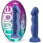 8&quot Realistic Sensa Feel Dual Density Dildo - Platinum Silicone - Ridged Cock Dong - Suction Cup Harness Compatible - Sex Toy for Women - Sex Toy for Adults (Indigo)