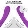 Clitoral Sucking Vibrator, Waterproof G Spot Clit Dildo Vibrators Rechargeable Clitoral Massager, Rechargeable Clitoris Stimulation with 10 Suction & 9 Vibration Adult Sex Toys for Women and Couple