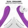 Clitoral Sucking Vibrator, Waterproof G Spot Clit Dildo Vibrators Rechargeable Clitoral Massager, Rechargeable Clitoris Stimulation with 10 Suction & 9 Vibration Adult Sex Toys for Women and Couple
