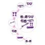 kanersty 7Pcs Faux Leather Purple Handcuffs Adult Restrictions Sex Toy Games Bondage Set kanersty 7Pcs Faux Leather Purple Handcuffs Adult Restrictions Sex Toy Games Bondage Set
