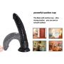 Realistic Dildo for Beginners with Suction Cup Base, 7.9inch Flexible Dildo for Vaginal G-spot and Anal Play Bendable Lifelike Penis Cock Adult Sex Toys for Women(Black)