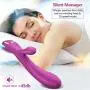 Classic Dildo Vibrator by ALOFA Waterproof Rabbit Vibe Clit G Spot Stimulator with 10 Powerful Vibration Modes Quiet Personal Bunny Vibrator Erotic Sex Toy Rechargeable (Purple)