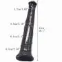 Wushuangyu Huge Big Long Ultra Soft Material for Women Men Beginners 6.1 Inch Women Toy - Vibrant Toy (Color : Black)