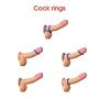 Male Cock Rings - Silicone Penis Ring Set - Sex Pleasure Rings for Erection Enhancing and Last Longer Orgasm - Blue