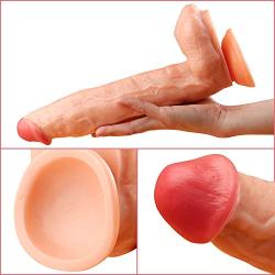 JRZDFXS Silicone 12.2 Inch Extra Long Big Handsfree Personal Relax Massager with Handsfree Suction Cup Box Package for Female Beginner Personal Body