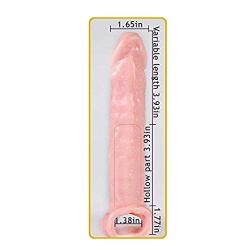 Penis Sleeve Reusable Condoms for Men Penis Enlargement Delay Ejacuation Trainer Penisring Condones Safer (C2)