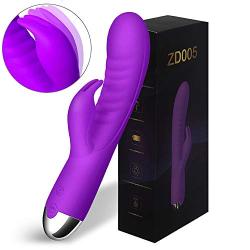 Rabbit Vibrator Waterproof G Spot Vibrator for Clitoris Stimulation Treediride Massager Wand Dildo Vagina Stimulator with 10 Vibration Modes Adult Sex Toys USB Rechargeable Quiet Dual Motor for Women