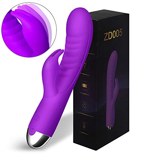 Rabbit Vibrator Waterproof G Spot Vibrator for Clitoris Stimulation Treediride Massager Wand Dildo Vagina Stimulator with 10 Vibration Modes Adult Sex Toys USB Rechargeable Quiet Dual Motor for Women