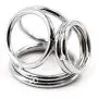 Adult Sex Toys For Men Cock Ring Male Chastity Device Stainless Steel Penis Rings Cock Cage Delay Ejaculation Metal Cockring (L)