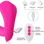 Clitoral G-Spot Vibrator, Xocity, Dildo Vibrator with Wireless 10M Remote Contral and 42°C Heating Function 10 Vibration Modes, Wearable Vibrator Adult Sex Toy for Women Female Couples