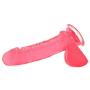 Doc Johnson Crystal Jellies - 7 Inch Realistic Cock With Balls - Strong Suction Cup Base - 7.2 in. Long and 1.7 in. Wide - Dildo, Pink