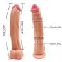MEIJUNMAWEI Super-Long 12.04-inch Massage Wand with Large Suction Cup and Real Medium Texture Line, Great for Life Pleasure