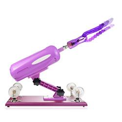 Automatic Sex Machine with Suction Cup, Auto Retractable,Magic Wand+ Ex-Tension Rod, Multi-Speed Adjustable Thrusting & Pumping with 6 Dildo Attachments