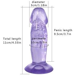 Wushuangyu 4.33 Inch Dîldɔ Powerful Suction Cup Relax Massage Waterproof for Women - Vibrant Toy (Color : Blue)
