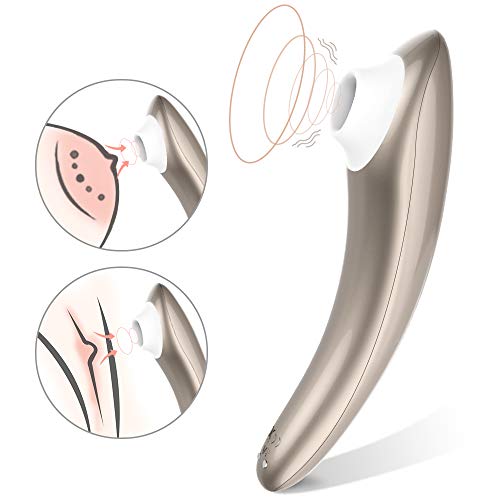 Clitoral Sucking Vibrator, Nipple & Clitoris Stimulator with 10 Suction Modes, Air Pulse, Pressure Wave Technology, Waterproof, Re-Chargeable for Women Couple