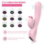 G Spot Rabbit Vibrator with Fox Mouth for Clitoris Stimulation,Treediride Waterproof Dildo Vibrator Clit Stimulator with 9 * 9 Vibration Modes Quiet Dual Motor Sex Toy for Women Couple (Pink)