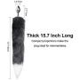 KM24- Women Faux Fox Tail -Būtt Plùgs Stainless Steel Bй/tt G-S*pót Toys+3-Piece Silicone Beginner Anales Plugs kit (Purple&Gray)