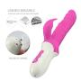 Rabbit Vibrator Sex Toy for Vagina and Clitoris Stimulator, Luv-Spot Strong 3 in 1 Waterproof Rotating Beaded G-Spot Adult Massager for Women or Couples