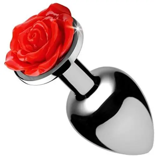 Booty Sparks Red Rose Anal Plug, Medium Booty Sparks Red Rose Anal Plug, Medium