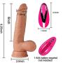 Riodong® Rotating Dildo Liquid Silicone Vibrating Cock Realistic Penis of Porn Star with Suction Cup for Women Masturbation G-Spot Vibrator Anal Play Sex Toy, 8.25 Inches