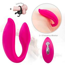 Wonderful Gift Remote Control Vibe U Shape Toy with 8 Modes Massger USB Rechargeable Secret Packing