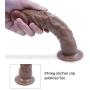 OrchidPavilion Fun Toy 8" Ergonomic Soft Thin Wand Massager for Beginner - Role Play Scene Props (Color : Brown)