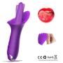 Clitoral Vibrators, G Spot Clit Nipples Massager Waterproof Rechargeable Clitoris Stimulator with 10 Intensities Modes, SXOVO Vibrate Masturbation Dildo Adult Sex Toys for Couples, Solo, Women Orgasm