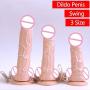 Vibrating Dildo with 360° Rotation - Zlolia Powerful Vibrations Recharge Waterproof Realistic Penis for Women with Suction Cup and Remote Control, Adult Toys for Couples Sex and Women