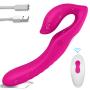 DDapen Dual Motor Rechargeable 10 Speeds V-ágǐná Strapless Strápǒn Vǐbrádǒr Double Vǐbráting Lěsbǐán Remote Control Massager