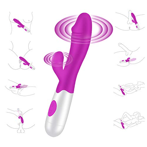 G-spot Vibrators with 30 Vibration Modes Rabbit Vibrator Upgraded Silicone Clitoris Stimulation for Women Couples Sex Toys