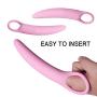 Shcasa Anus Training Expander– Butt Plug Beginners for Male, 2 Size Soft Silicone Finger Anal Plug (Pink)