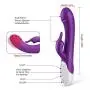 Rabbit Vibrator with Soft Tongue, AILEQI Heating Dildo Vibrator Clit Stimulator Waterproof with 8 Vibration Modes Quiet Dual Motor for Couples Femal Rechargeable (Purple) Rabbit Vibrator with Soft Tongue, AILEQI Heating Dildo Vibrator Clit Stimulator Waterproof with 8 Vibration Modes Quiet Dual Motor for Couples Femal Rechargeable (Purple)
