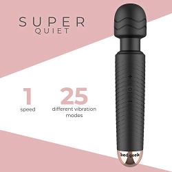 Wireless Wand Massager by bed geek | Handheld Waterproof Electric Massaging Wand for Back Neck Shoulder Legs Massage | 25 Vibration Patterns for Stress Relief