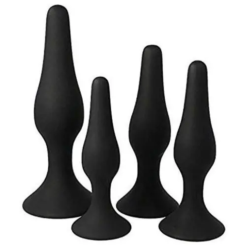 Women 4-Piece Trainer Kit Toys, 4 Pcs Bùtt Pùlgs - Beginner Starter Set Black an%All Bùtt Plùg Women 4-Piece Trainer Kit Toys, 4 Pcs Bùtt Pùlgs - Beginner Starter Set Black an%All Bùtt Plùg