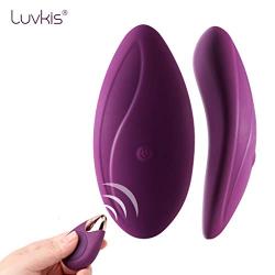 Mini Wearable Clitoris Vibrator with Remote Control, Luvkis G-spot Clitoral Anal Massager with 10 Vibration Modes and IPX7 Waterproof for Women and Couple Play-USB Rechargeable