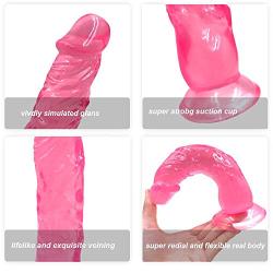 Whtao Realistic Real Soft Dîldɔ Waterproof Relax Massage Tools Whtao (Color : Pink)