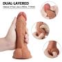 7.48 inches Personal Body Massager Women Realistic Flesh-Colored Super Long Hand Free Toy, high Quality TPE Material Great Toy Role-Playing Female Pleasure (Meat) QPBP