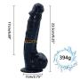 ISABELA CLS Black Realistic Waterproof Men or Female Toys Hollow Strap-On-9.25in