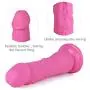 Realistic Dildo, Louviva 9 inch Lifelike Liquid Silicone Big Penis, Women Sex Toys with Strong Suction Cup (Pink)
