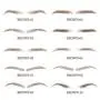 10 Sheets 4D Eyebrows Tattoo for Makeup, Hair-Like Natural Tattoo Eyebrow Stickers, Ecological Waterproof Eyebrows Makeup For Women-Brown, 100 Pairs, 10 Style