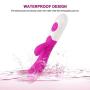 Rabbit G spot Vibrator-Waterproof Tongue Dildo Vibrators Vagina Clitoris Stimulation with 30 Vibration Modes Dual Motor Anal Sex Toys for Women