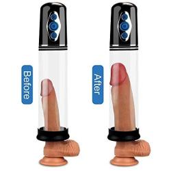 SANNUYA Hands Free Silicone Pleasure Toy LCD Display Pênňis Pump Vacuum Enlargement Bigger Adult Men Pump, Toys for Adult Men Relax Massage Wand