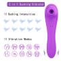 2 in 1 Clit Sucker G Spot Vibrator with 10 Sucking Intensities 10 Strong Vibration Modes for Women Dual Stimulation, FIDECH Waterproof Clitoral Stimulator Sucking Vibrator Sex Toy Rechargeable Quiet