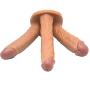 Lfcmf 3 Sided Big Toy Real Feel Soft Flexible 3 Head Massage Safe Material (Color : Brown)