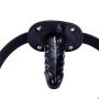 Mouth Gag Leather Mask Hood - Soft Silicone Adjustable Strap-On Lockable Belt Penis Dildo Mouth Gag Durable BDSM Sex Toy Adjustable for Couples (Long Mouth Gag(3.9inch), Black)
