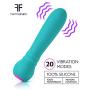 Ultra Bullet Personal Sex Toy Masturbation Device for Women Built-in Function Waterproof Bodysafe Clitoral and Body Massager with 20 Vibration Modes Body Safe Silicone Waterproof (Aqua)